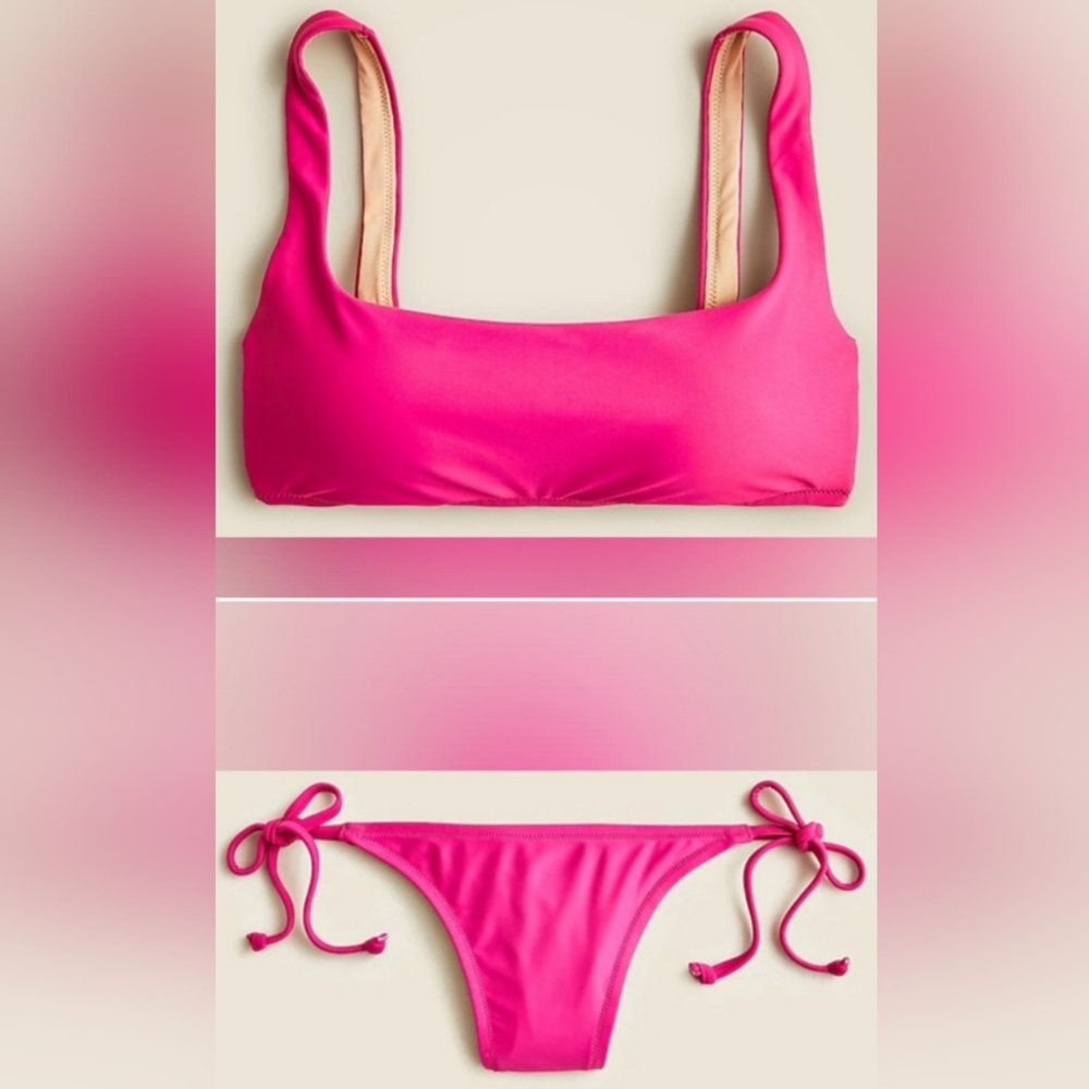 L XL XXL J. Crew Squareneck Bikini Top Heritage String Hipster Bikini Set